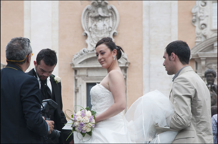 Italian Wedding, near the Palazzo dei Conservatori, Musei Capitolini, Linda Johnson Photography, Linda Johnson Photographs